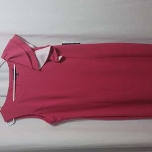 Glamour Hot Pink Ruffle Sleeve Dress
